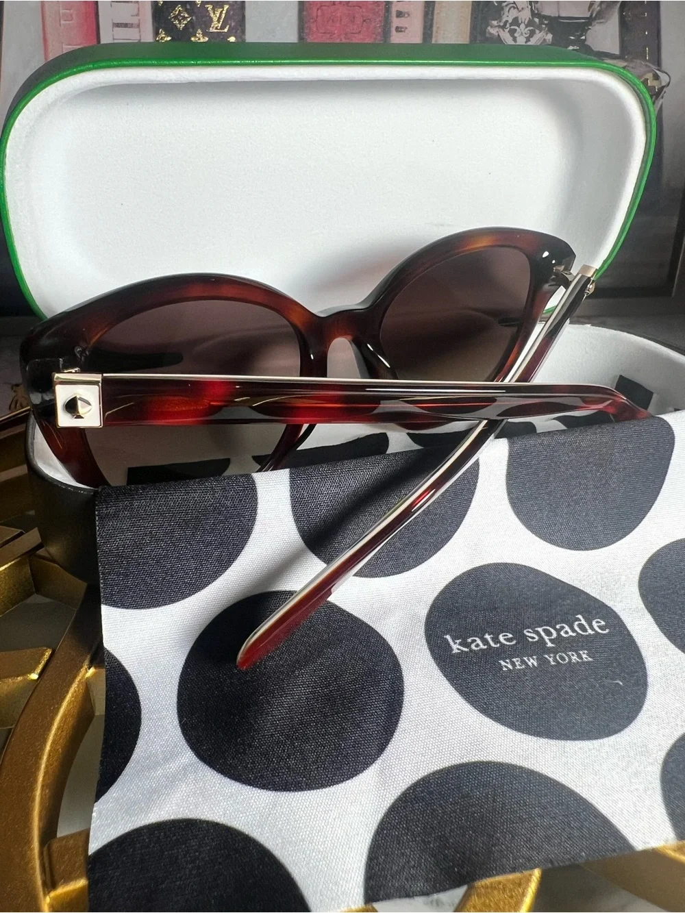 kate spade Amberlee/S Tortoise Shell Cat Eye Sunglasses with Brown Gradient Lens
